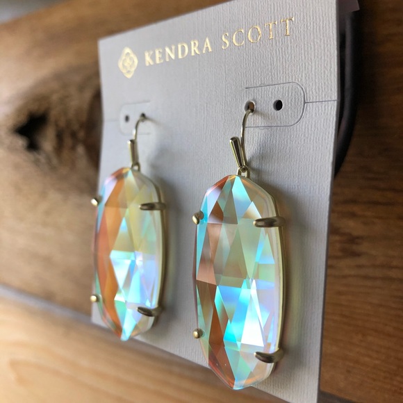 Kendra Scott Esme Earrings - Gold & Dichroic Glass - Picture 3 of 8